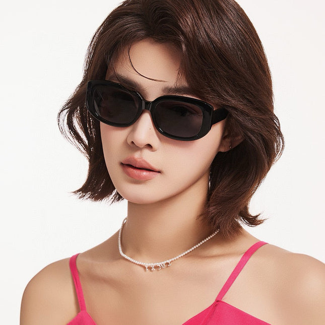 RECTANGULAR FRAME SUNGLASSES G0320 IN ACETATE