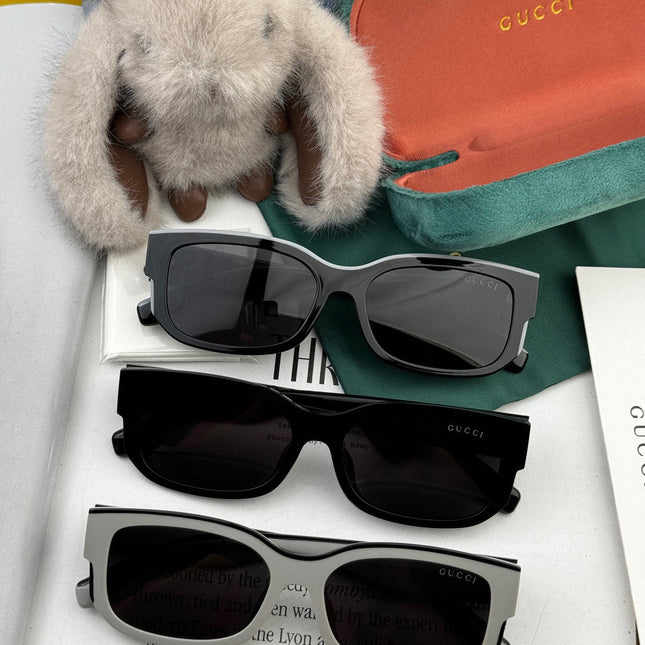 RECTANGULAR FRAME SUNGLASSES G0110 IN ACETATE