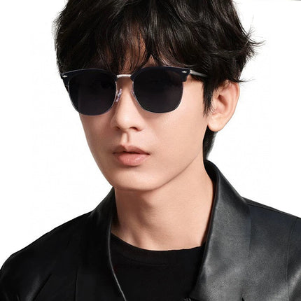 SQUARE METAL AND ACETATE SUNGLASSES G5637