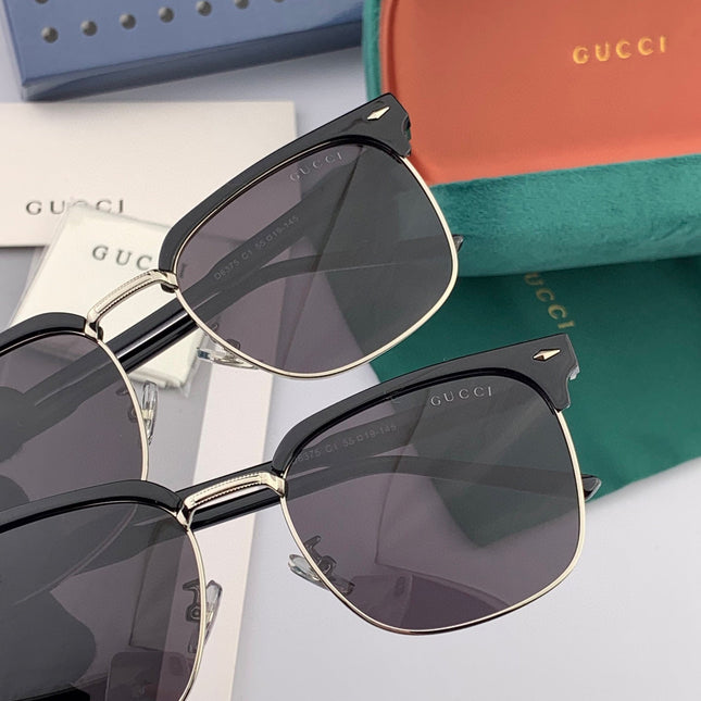 SQUARE METAL AND ACETATE SUNGLASSES G5637