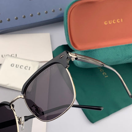 SQUARE METAL AND ACETATE SUNGLASSES G5637