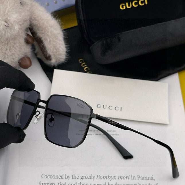 RECTANGULAR FRAME SUNGLASSES G5227 IN METAL