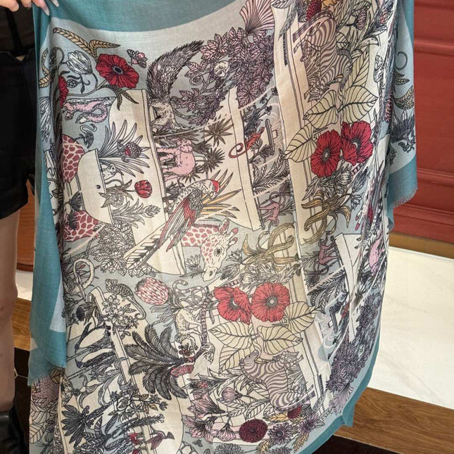 HERMES 25S SCARF 200 IN CASHMERE SILK 732071