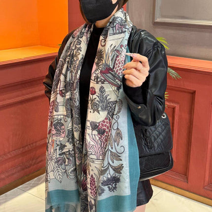 HERMES 25S SCARF 200 IN CASHMERE SILK 732071