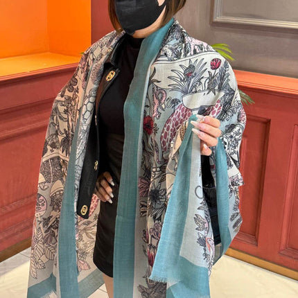 HERMES 25S SCARF 200 IN CASHMERE SILK 732071