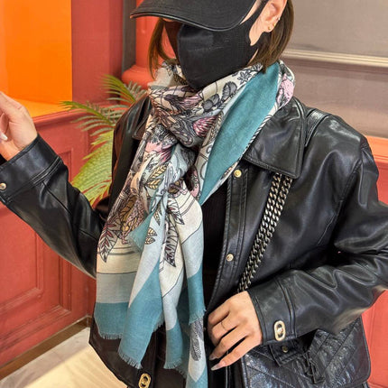 HERMES 25S SCARF 200 IN CASHMERE SILK 732071