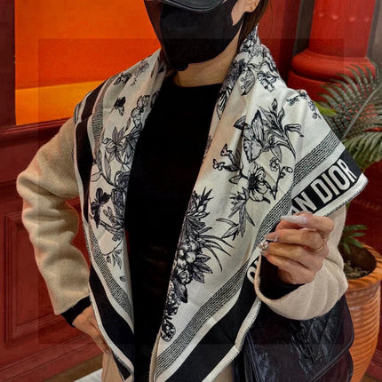 DIOR SCARF 110 CM IN CASHMERE SILK FABRIC 733887