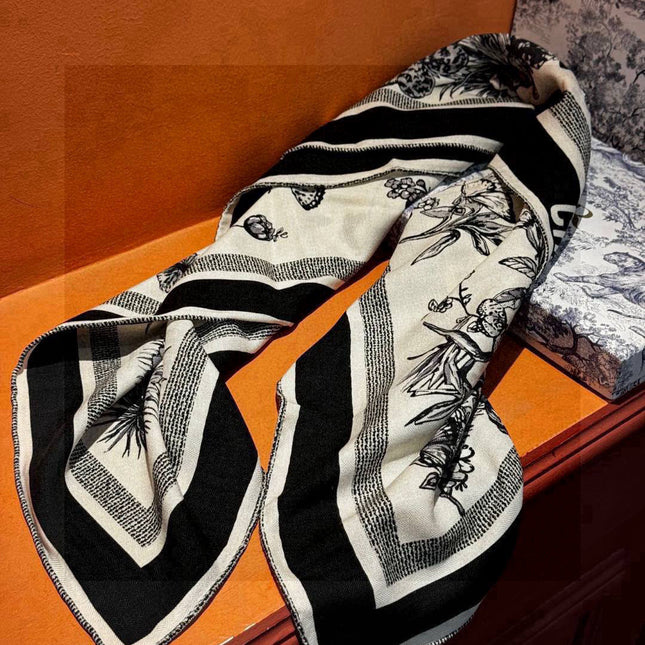 DIOR SCARF 110 CM IN CASHMERE SILK FABRIC 733887
