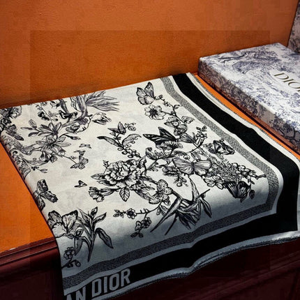 DIOR SCARF 110 CM IN CASHMERE SILK FABRIC 733887