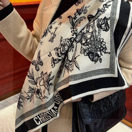 DIOR SCARF 110 CM IN CASHMERE SILK FABRIC 733887