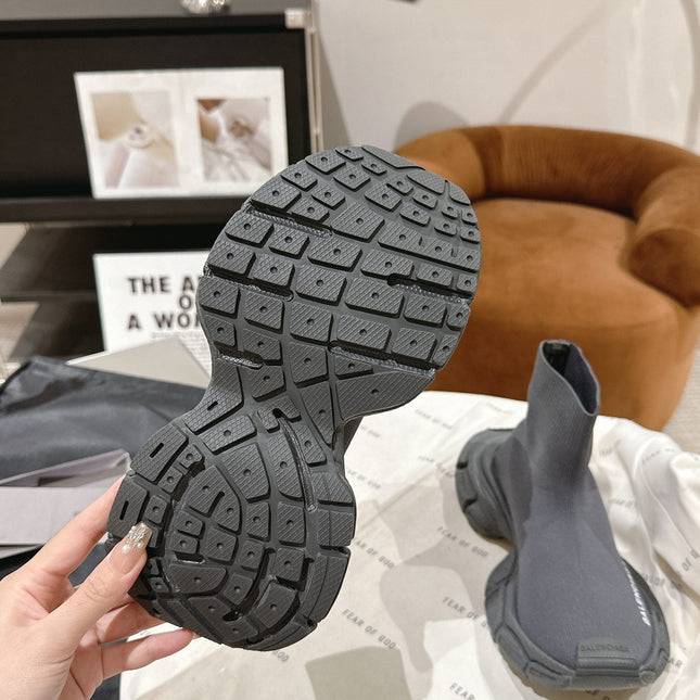 BALENCIAGA 25S SPEED TRAINER SNEAKERS 55 MM IN DARK GREY KNIT