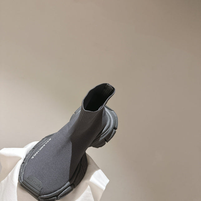 BALENCIAGA 25S SPEED TRAINER SNEAKERS 55 MM IN DARK GREY KNIT