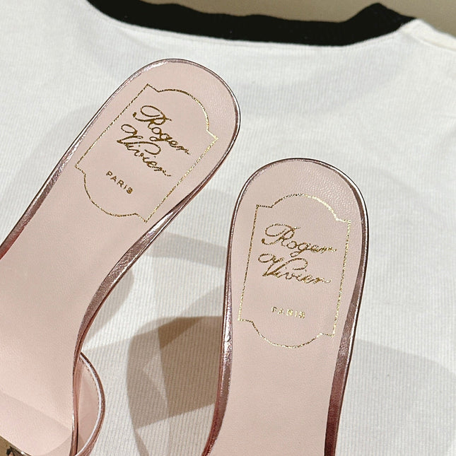 TRUMPET METALLIC MULES IN PINK PATENT CALFSKIN