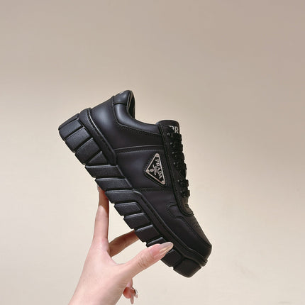 PRA FLATFORM SNEAKERS BLACK CALFSKIN