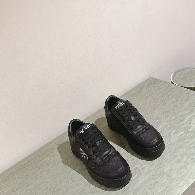 PRA FLATFORM SNEAKERS BLACK CALFSKIN