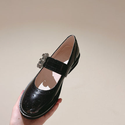 VIV' RANGERS MARY JANES IN BLACK CALFSKIN