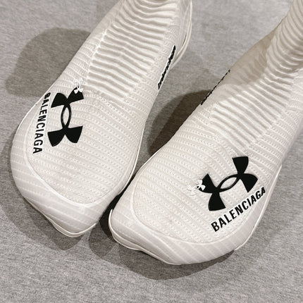 BALENCIAGA 25S HIGH-TOP SNEAKERS IN WHITE COTTON BLEND