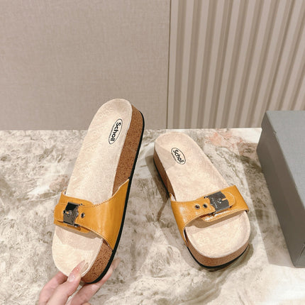 BALENCIAGA 25S SCHOLL SLIDES IN DARK ORANGE PU LEATHER WITH SILVER HARDWARE