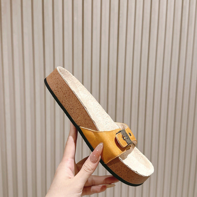 BALENCIAGA 25S SCHOLL SLIDES IN DARK ORANGE PU LEATHER WITH SILVER HARDWARE