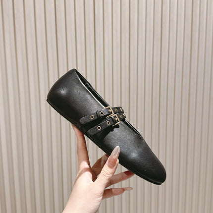 ALAIA MARY JANE 25S IN BLACK LAMBSKIN WITH SILVER HARDWARE