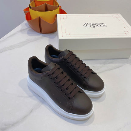 OVERSIZED SNEAKERS IN DARK BROWN SMOOTH CALFSKIN