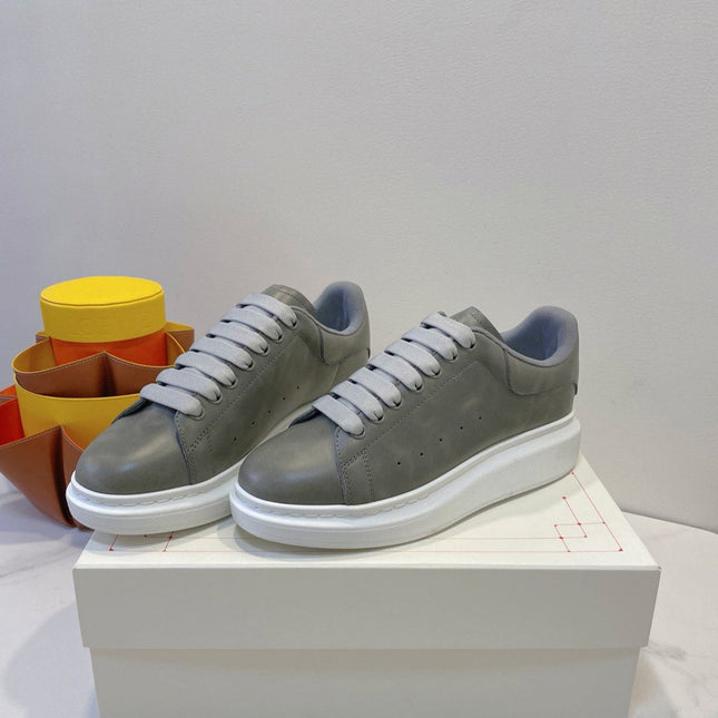 OVERSIZED SNEAKERS IN GUN GREY SMOOTH CALFSKIN