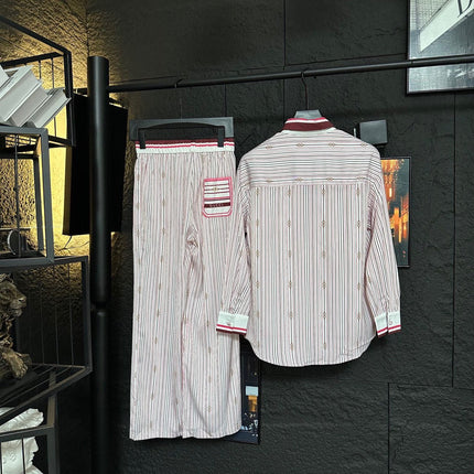 GUCCI LONG-SLEEVE SHIRT AND WIDE-LEG PANTS SET STYLE 6