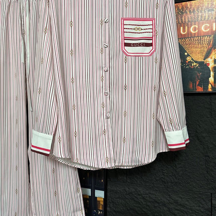 GUCCI LONG-SLEEVE SHIRT AND WIDE-LEG PANTS SET STYLE 6