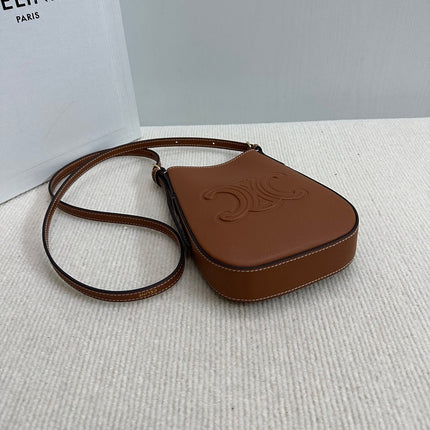 PHONE POUCH HELOISE 19 IN IRISH COFFEE SUPPLE CALFSKIN
