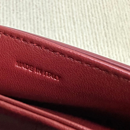 TEEN GARANCE BAG 18 IN WINE RED PATENT CALFSKIN