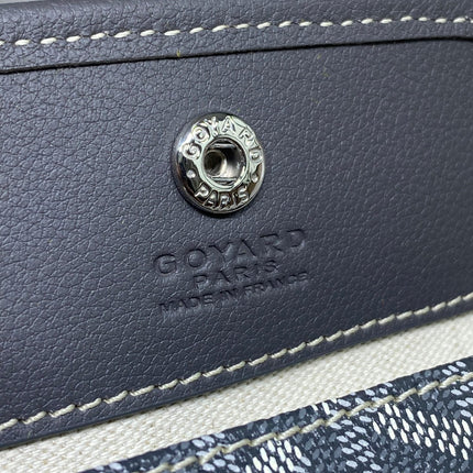 ANJOU MINI BAG 20 IN GREY GOYARDINE CANVAS AND CALFSKIN