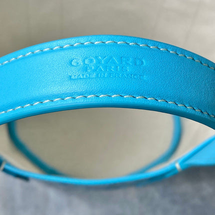 SMALL BELHARRA 24 IN BABY BLUE GOYARDINE CANVAS AND LAMBSKIN