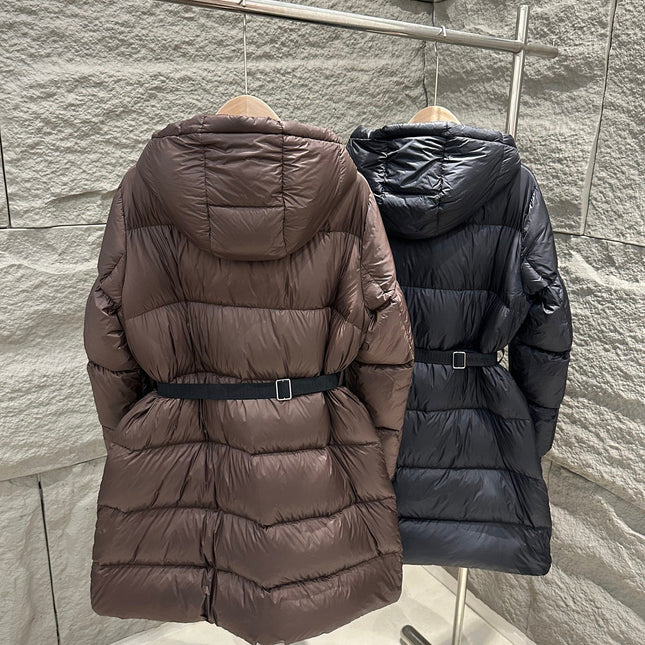 PRADA 25S LONG DOWN COAT WITH HOOD 225