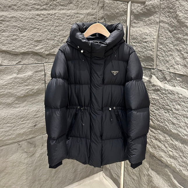 PRADA 25S MEDIUM-LENGTH GOOSE DOWN COAT 227