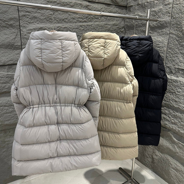 PRADA 25S LONG GOOSE DOWN COAT WITH HOOD 230