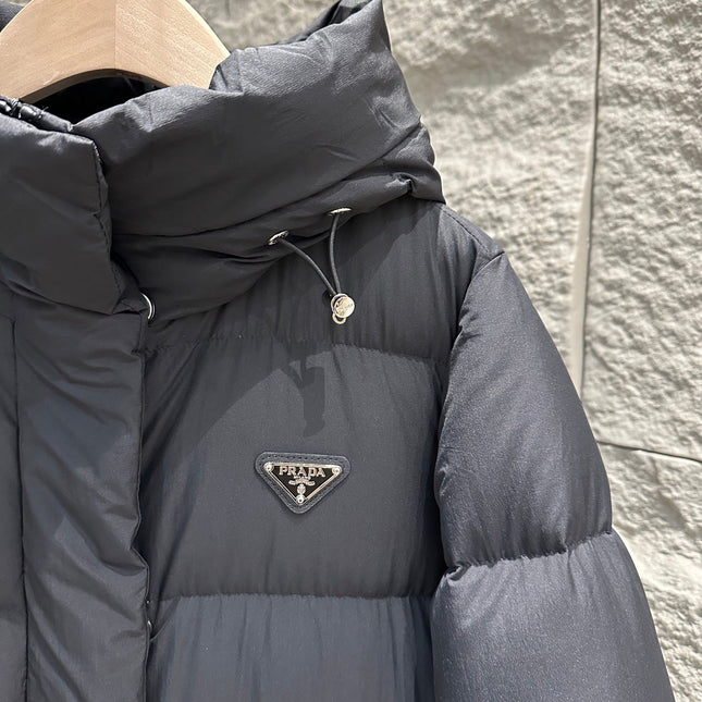 PRADA 25S LONG GOOSE DOWN COAT WITH HOOD 229