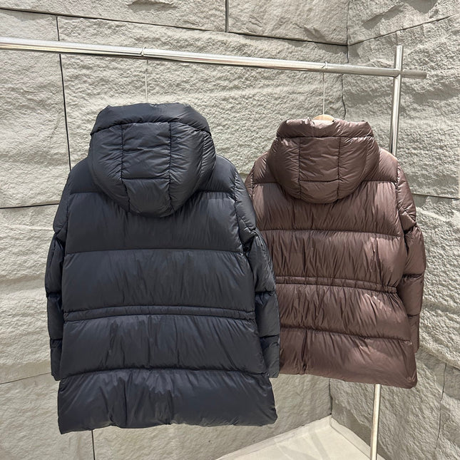 PRADA 25S MEDIUM-LENGTH GOOSE DOWN COAT 223