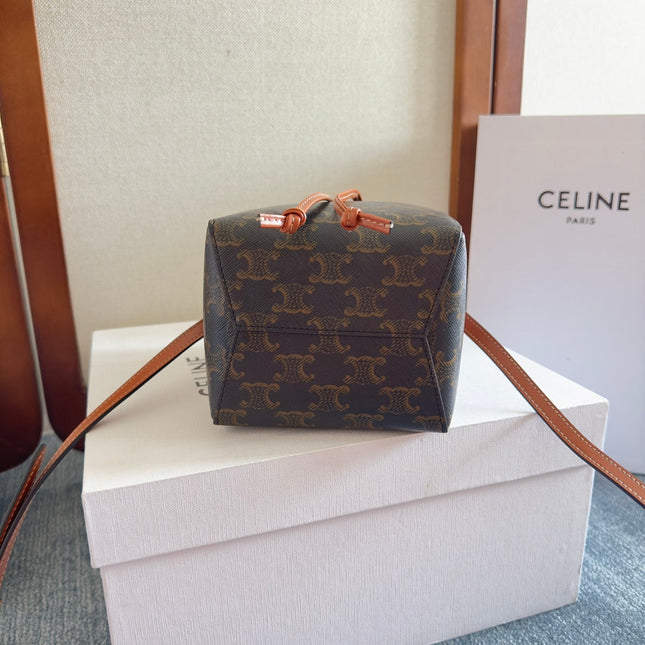 MICRO SAILOR 17 IN BLACK TRIOMPHE CANVAS AND BROWN CALFSKIN TRIM