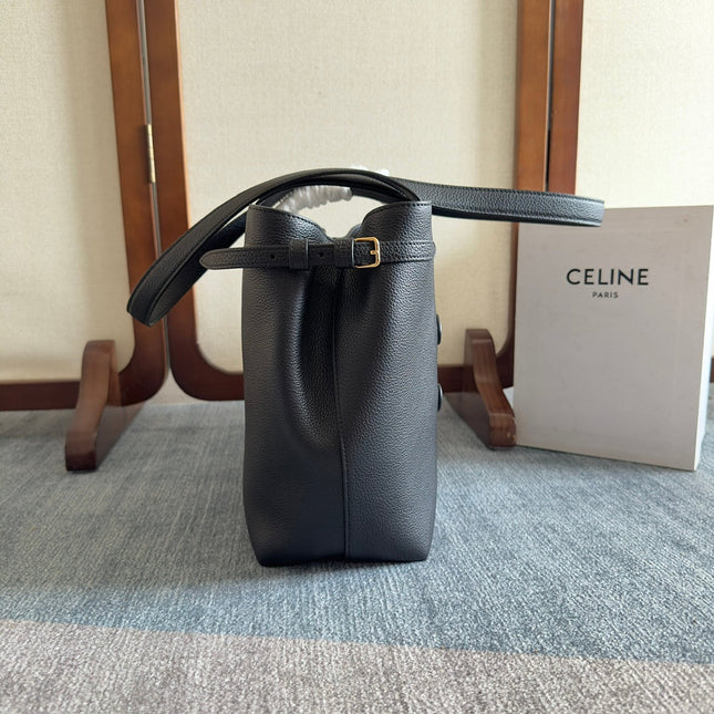 SMALL CABAS ANAÏS CUIR TRIOMPHE 28 IN BLACK GRAINED CALFSKIN