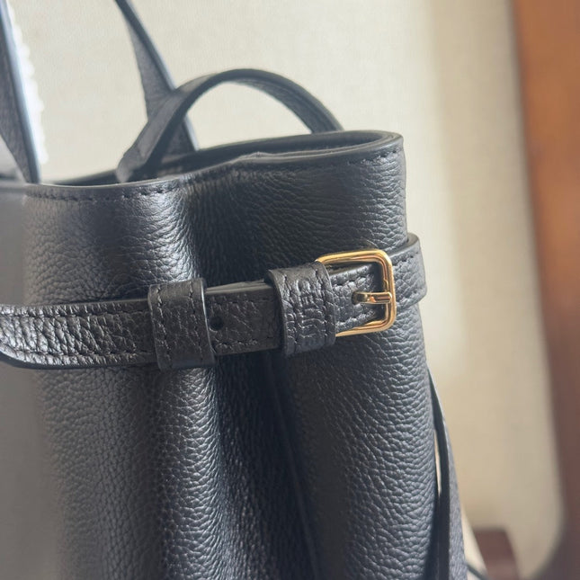 MINI CABAS ANAÏS CUIR TRIOMPHE 20 IN BLACK GRAINED CALFSKIN