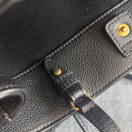 MINI CABAS ANAÏS CUIR TRIOMPHE 20 IN BLACK GRAINED CALFSKIN