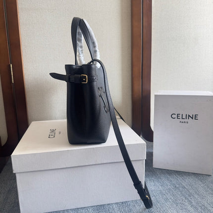 MINI CABAS ANAÏS CUIR TRIOMPHE 20 IN BLACK GRAINED CALFSKIN