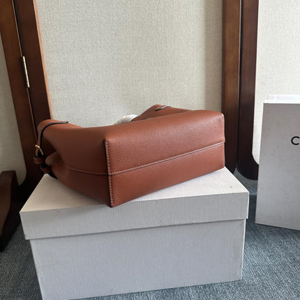 MINI CABAS ANAÏS CUIR TRIOMPHE 20 IN BRONZE ORANGE GRAINED CALFSKIN