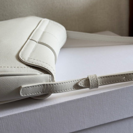 TEEN POLLY 29 IN WHITE CALFSKIN SILVER HARDWARE