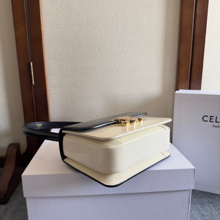 TEEN GARANCE BAG 18 IN BLACK AND WHITE PATENT CALFSKIN