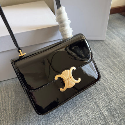 TEEN GARANCE BAG 18 IN BLACK PATENT CALFSKIN