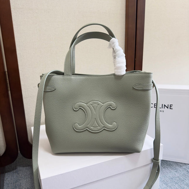 MINI CABAS ANAIS CUIR TRIOMPHE 20 IN LIGHT CLAY GRAINED CALFSKIN