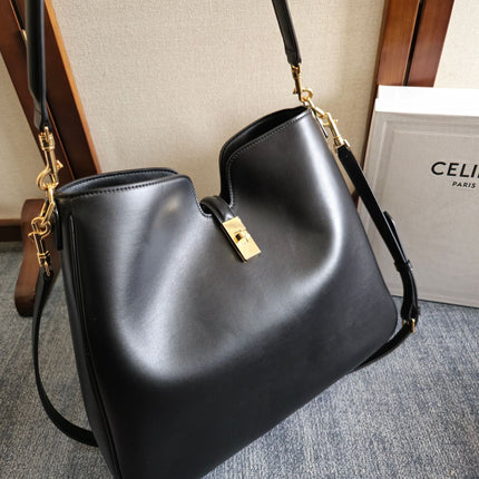 MEDIUM CAMILLE 16 SOFT BAG 36 BLACK IN SMOOTH CALFSKIN