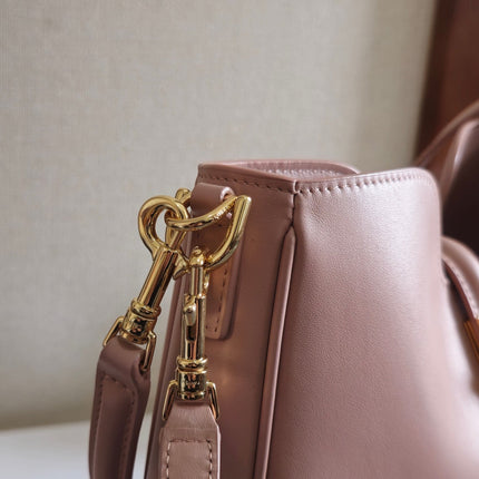 SMALL CAMILLE 16 SOFT BAG 24 IN DUSTY ROSE BEIGE CALFSKIN