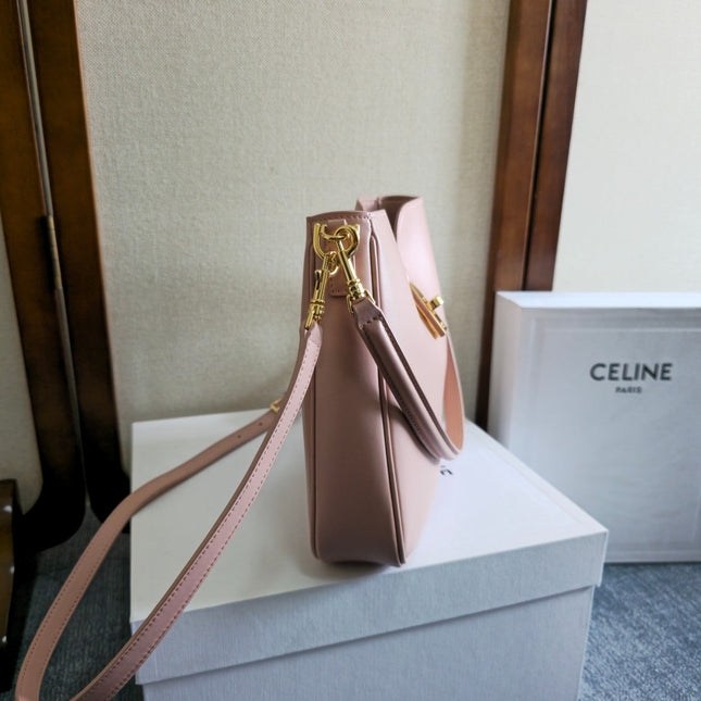 SMALL CAMILLE 16 SOFT BAG 24 IN DUSTY ROSE BEIGE CALFSKIN